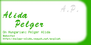 alida pelger business card